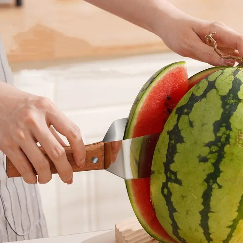 New Watermelon Splitter Watermelon Cutting Artifact 430 Stainless Steel Cutting Piece Splitter Household Melon Triangle Cutting - Korvel