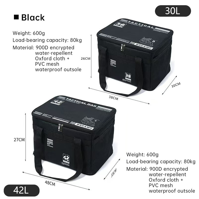 Outdoor storage bag, large - capacity foldable storage box, camping gear for picnic, portable, water - resistant - Korvel