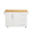 Elegant Kitchen Island Cart with Storage and Spice Rack