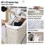 Premium Laundry Hamper with Lid and Wheels - 160L Grey