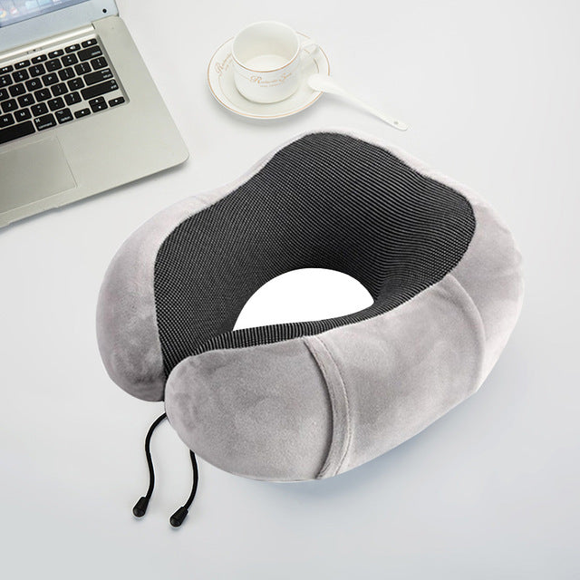 U Shaped Memory Foam Neck Pillows Soft Travel Pillow Neck Cervical Airplane Pillow 30*28*14CM Cervical Travel Healthcare Bedding - Korvel