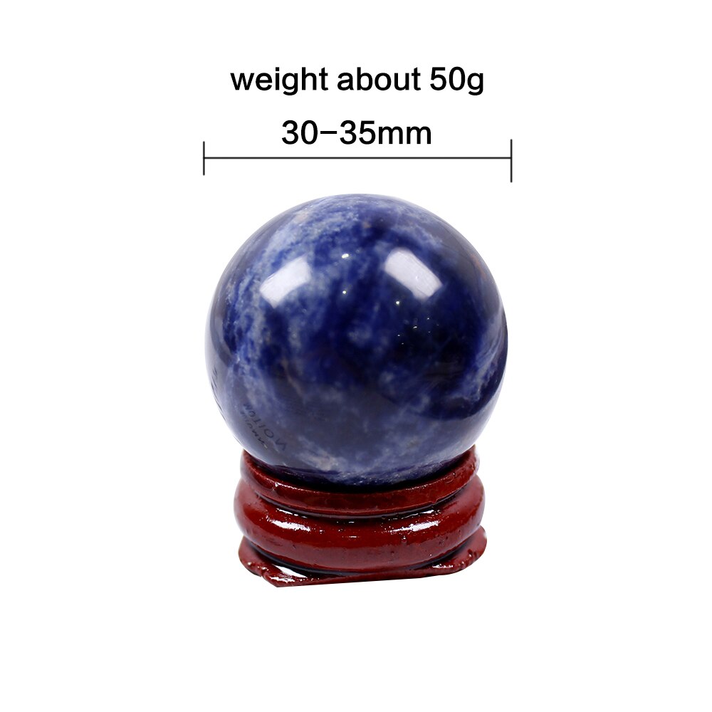 Natural crystal ball polished crystal crafts Blue-vein stone sodalite Wish ball ornament - Korvel