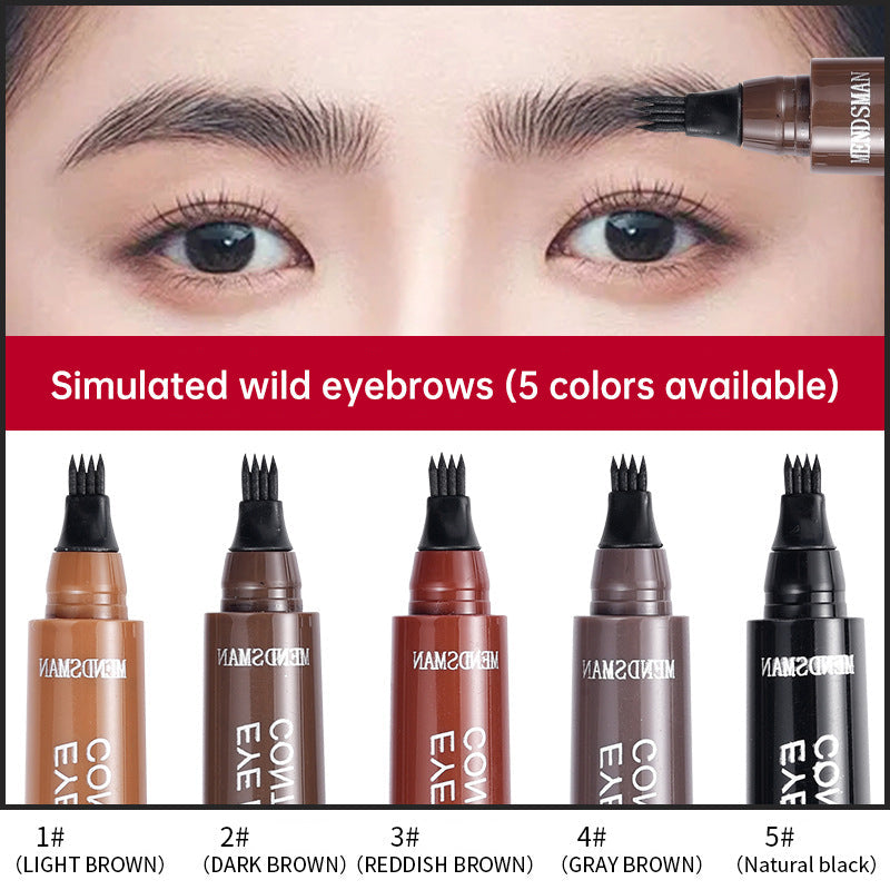 Long Lasting 5 Colors Sketch Liquid Eye Brow Pencil Waterproof Microblading Tattoo Fork Tip Eyebrow Pencil - Korvel