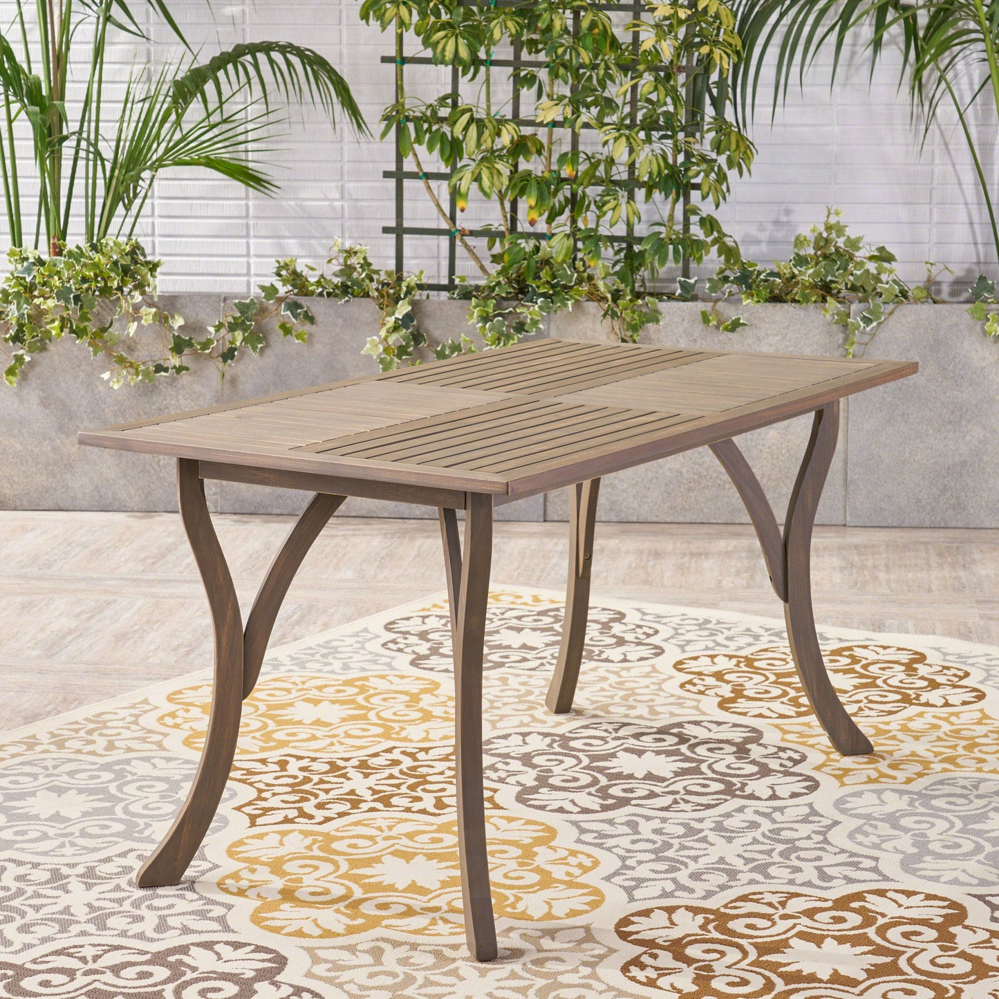 ECTANGULAR WOOD TABLE - Korvel