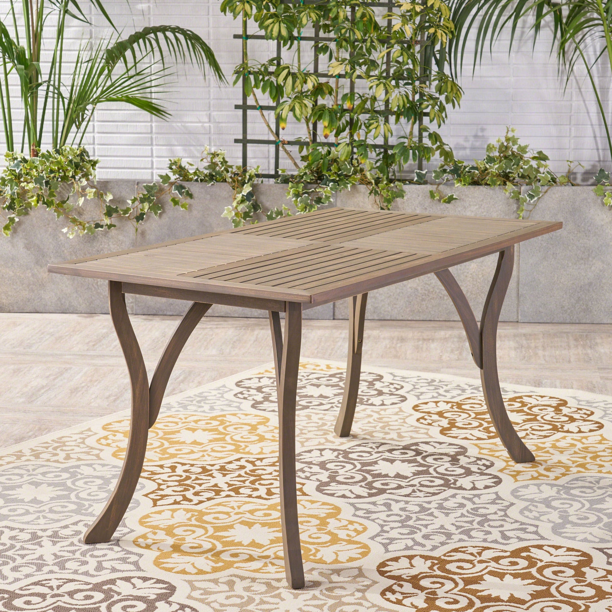 ECTANGULAR WOOD TABLE - Korvel