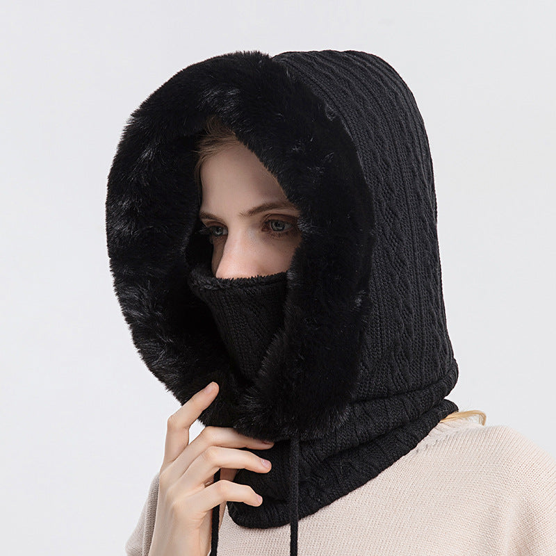 Bonnet d'hiver premium avec écharpe intégrée pour activités de plein air