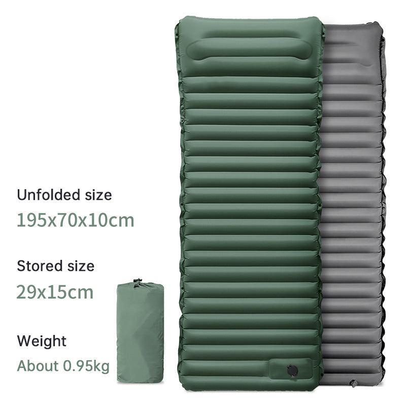 Ultralight Camping Sleeping Pad: Thicken, Self-Inflating with Built-in Pump (Outdoor/Travel) - Korvel