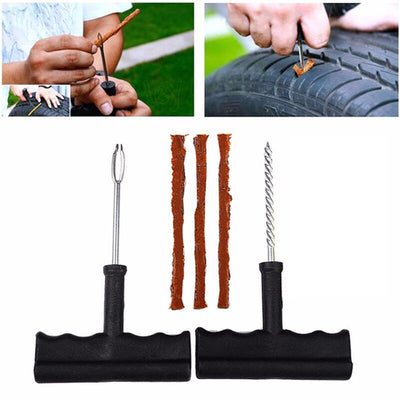 Car Tire Repair Tool Kit For Tubeless Emergency Tyre Fast Puncture Plug Repair Block Air Leaking For Car/Truck/Motobike - Korvel