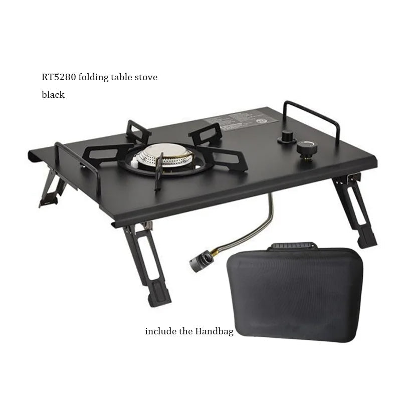 Camping Gas Stove Foldable IGT Gas Stove 4000W Stainless Steel Camping Table Stove Portable Outdoor Picnic Desktop Furnace - Korvel