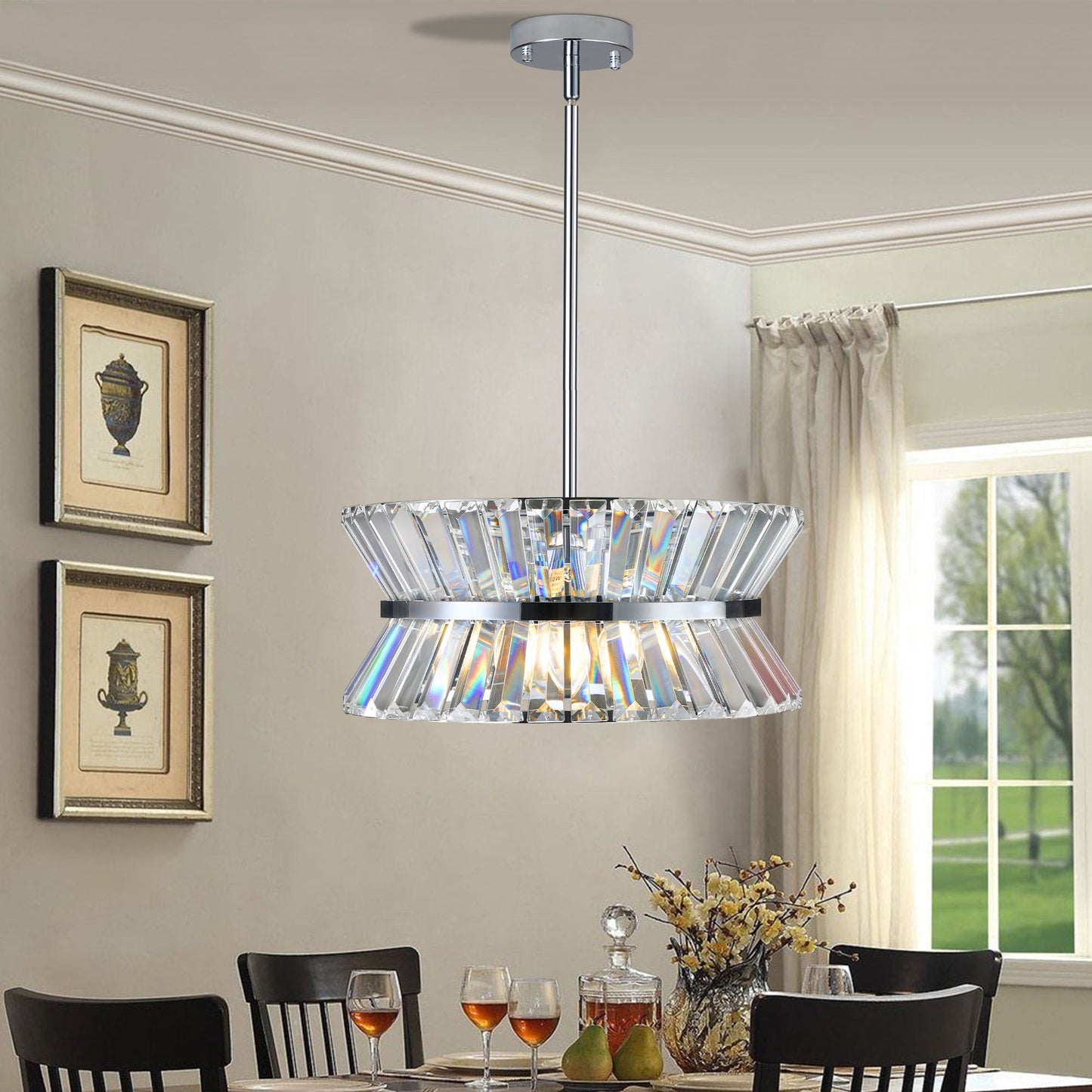 Modern Crystal Chandelier for Living-Room Round  Cristal Lamp Luxury Home Decor Light Fixture - Korvel