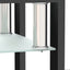 1-Piece Modern Tempered Glass Tea Table Coffee Table End Table, Square Table for Living Room, Transparent/Black - Korvel