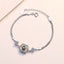 Bracelet étoile en argent S925 personnalisé avec projection photo