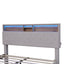 Queen Size Upholstered Platform Bed with Storage Headboard  LED  USB Charging and 2 Drawers  Beige - Korvel