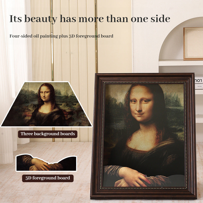 3D Mona Lisa Cat Scratcher with Removable Oil Painting Frame - Korvel