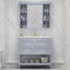 36'' Bathroom Vanity with Medicine Cabinet, Modern Mirror Cabinet with Adjustable Shelf, Bathroom Storage Cabinet with 4 Drawers - Korvel