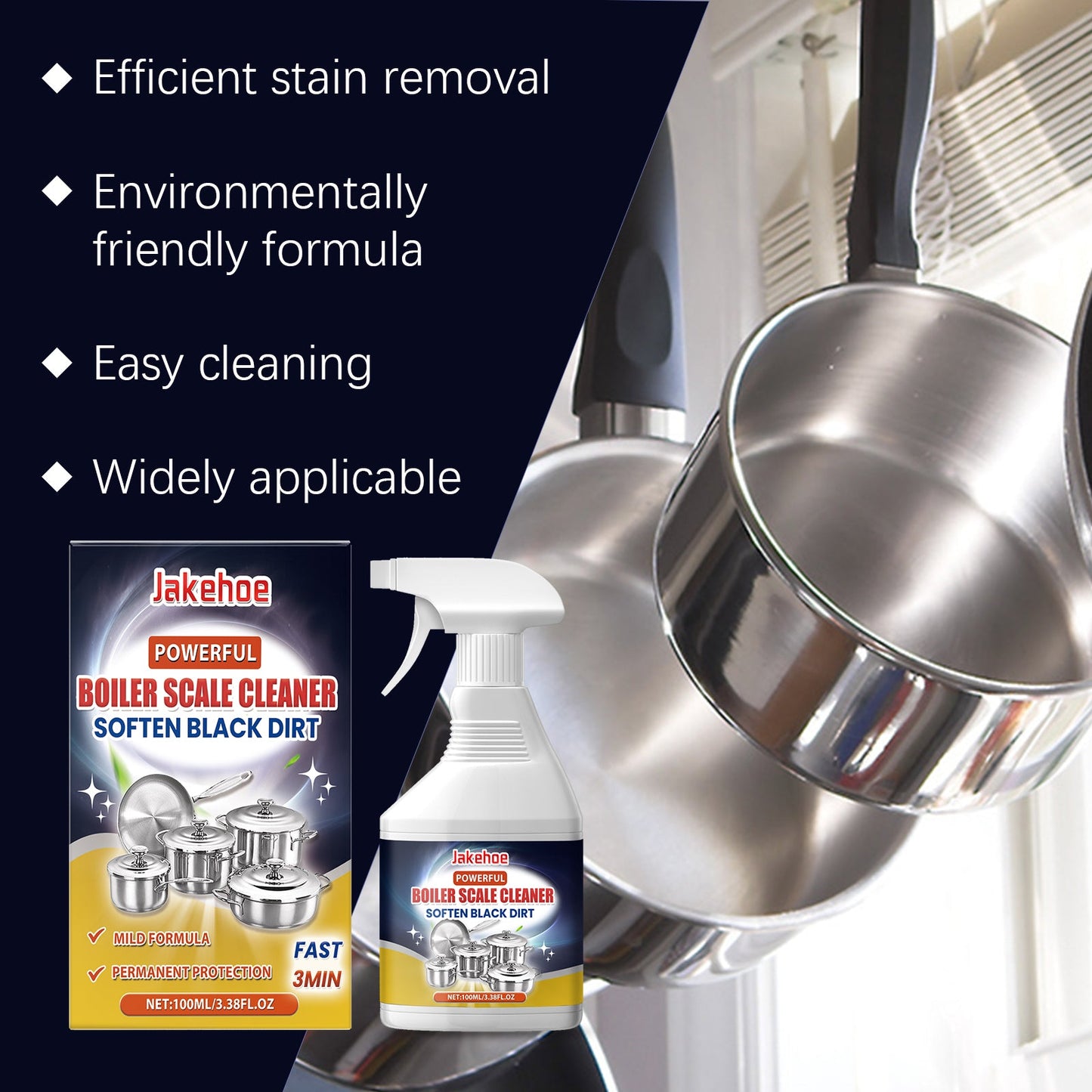 Premium Pan Bottom Cleaner for Cooktops and Kitchenware