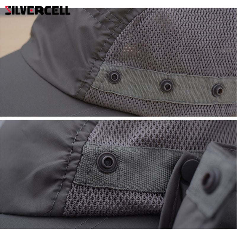 Premium Sun Cap with Removable Neck Flap for UV Protection