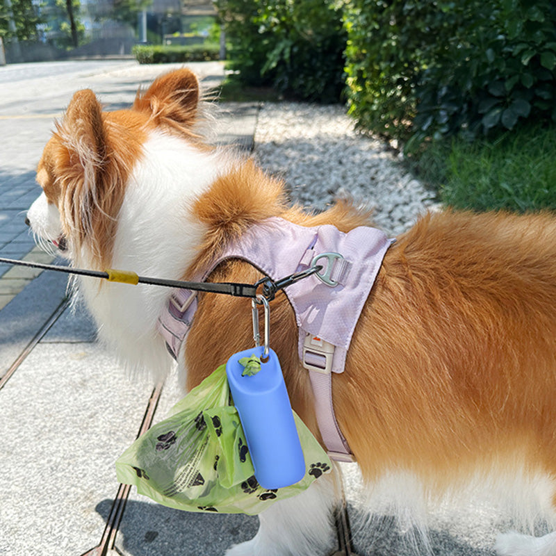 Premium Silicone Dog Poop Bag Holder with Dispenser