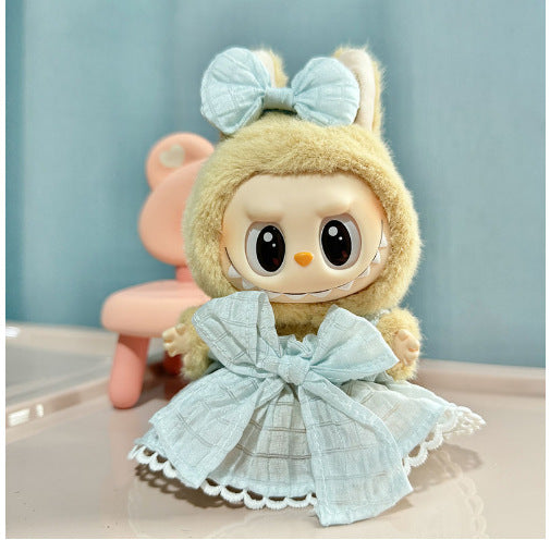 Clothing] Labubu Clothes with PVC Face Pendant, Labubu Sitting Party Series Doll Clothing - Korvel