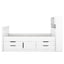 Cama plataforma tamaño twin Captain con almacenamiento en blanco