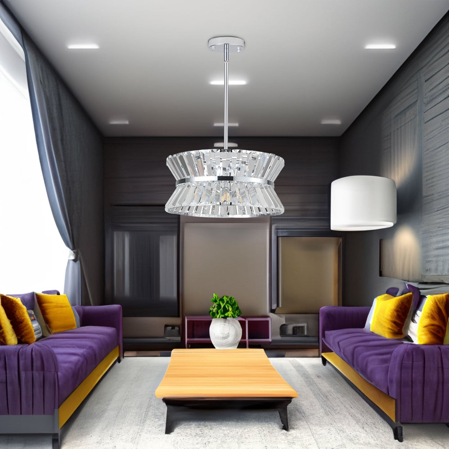 Modern Crystal Chandelier for Living-Room Round  Cristal Lamp Luxury Home Decor Light Fixture - Korvel