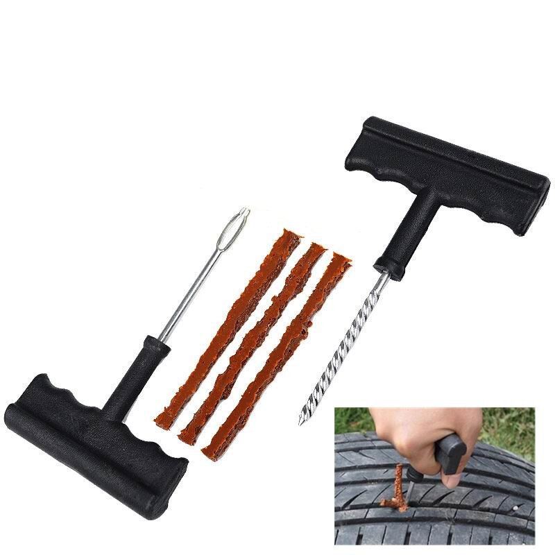 Car Tire Repair Tool Kit For Tubeless Emergency Tyre Fast Puncture Plug Repair Block Air Leaking For Car/Truck/Motobike - Korvel