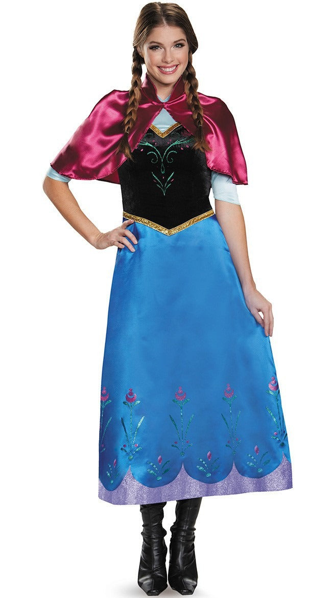 Vestido de disfraz Premium de Anna para Halloween y Cosplay