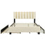 Elegant Queen Size Upholstered Platform Bed with Storage and Trundle