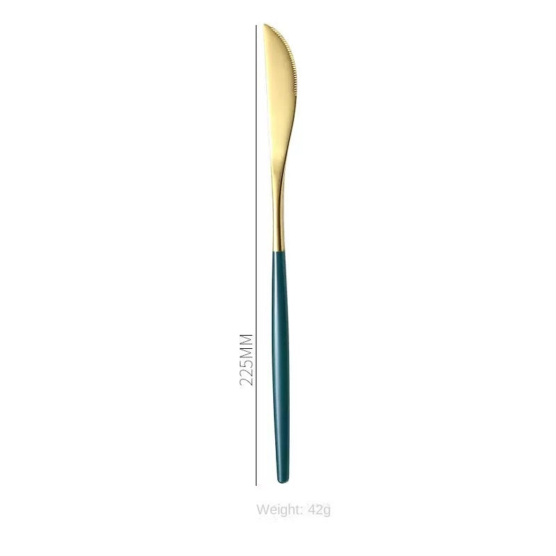 Premium Stainless Steel Cutlery Set with Gold Spray Finish