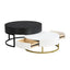 Tables basses empilables rondes modernes avec plateau relevable et tiroirs