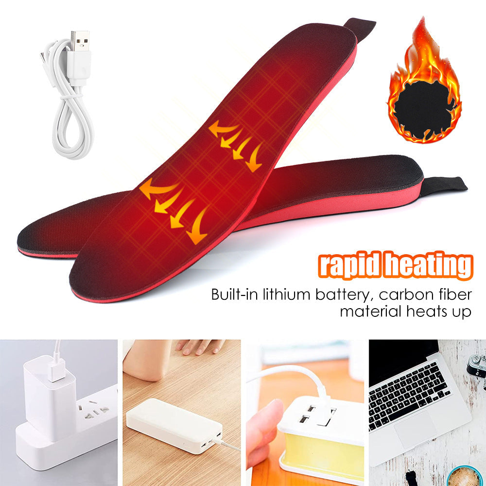 3-Speed USB Charging Heated Insoles for Winter Comfort