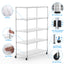 5 Tier 6000lbs Heavy Duty Adjustable Storage Rack Metal Shelf Wire Shelving Unit Chrome - Korvel