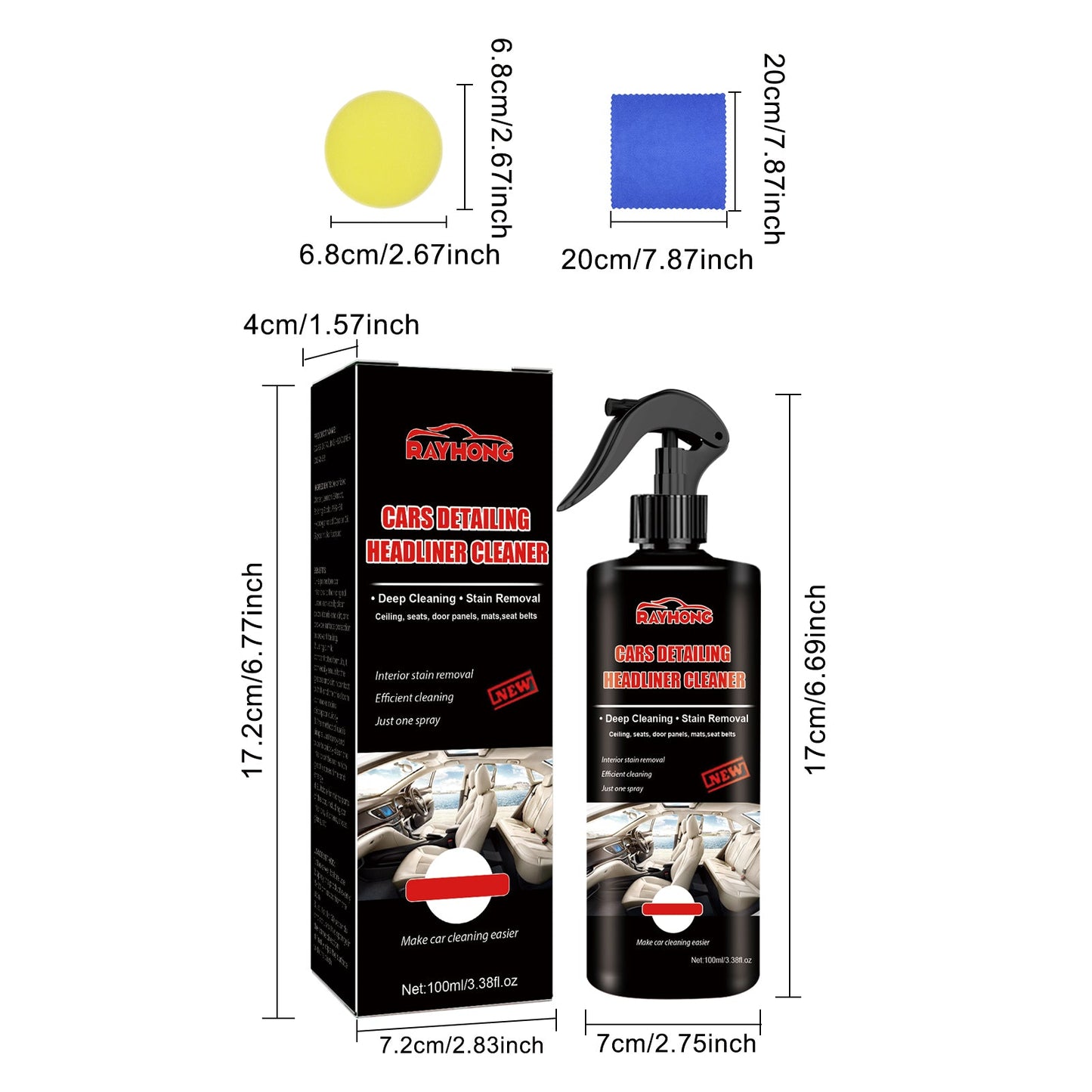 Premium Automotive Interior Cleaner - Multi-Functional Upholstery Care