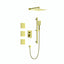 Shower System with Shower Head, Hand Shower Slide Bar  Bodysprays Shower Arm  Hose Valve Trim and Lever Handles - Korvel