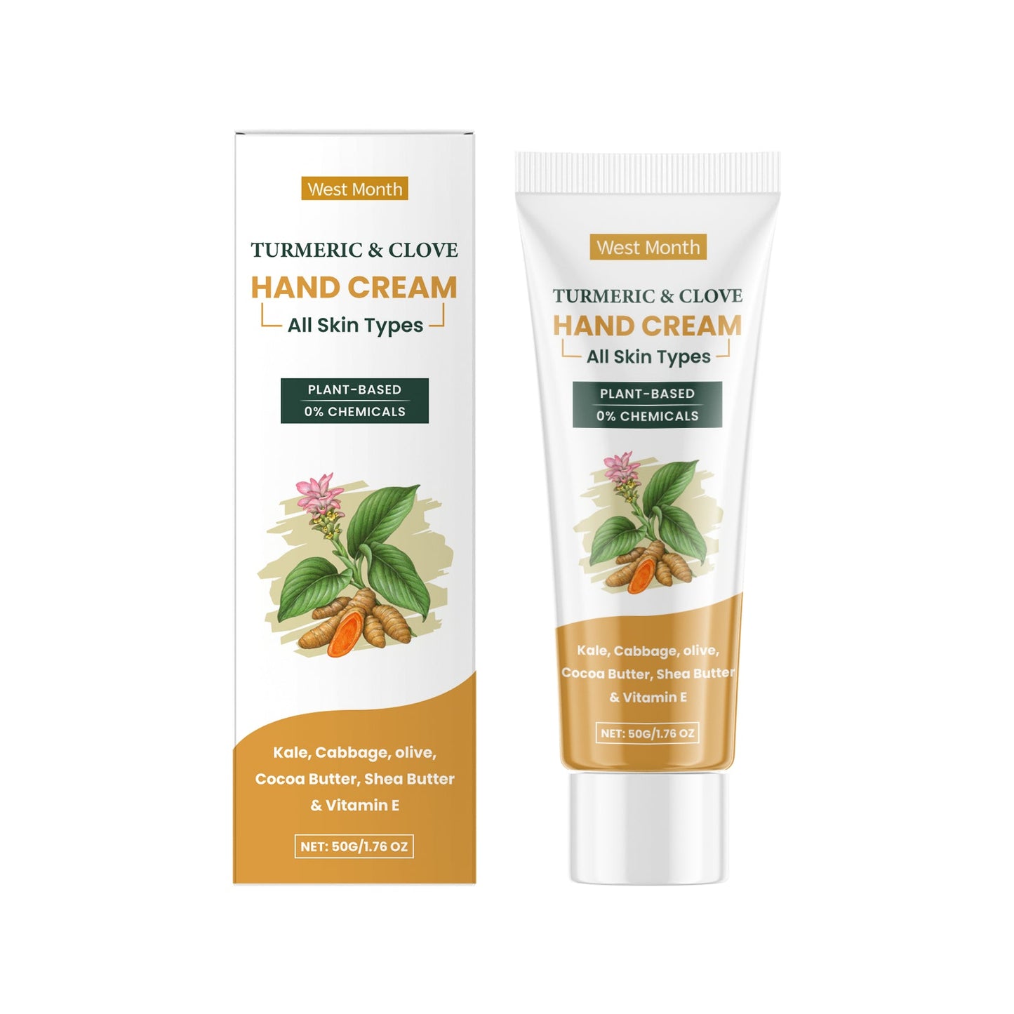 Crema de Manos con Aceite de Cúrcuma y Clavo para Manos Hidratadas