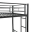 METAL Bunk Bed with trundle Black - Korvel