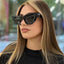 New Personalized Fashion Cat Eye Sunglasses Instagram Trendy Irregular Water Chestnut Hip Simple Leisure Street Photography Sunglasses - Korvel
