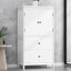 Bathroom Storage Cabinet, Cabinet with Two Doors and Drawers, Adjustable Shelf, MDF Board, White - Korvel