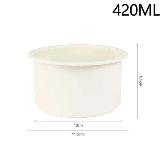 Wax Warmer Heat-resisting Replacement Silicone Bowls Hair Removal Wax With Stirring Stick Non-Stick Pan Hair Removal Tool - Korvel