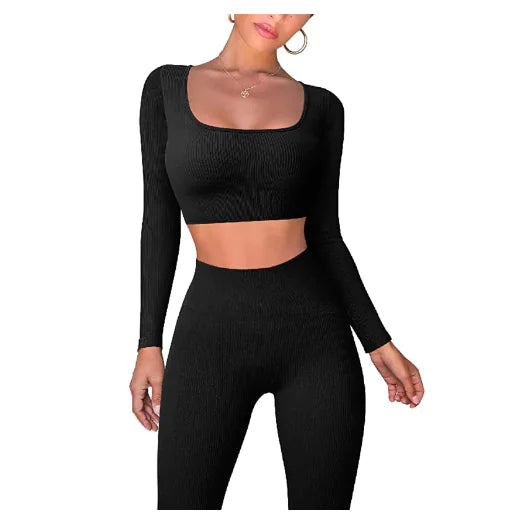 Premium Gym Crop Tank Top and Leggings Set