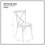 4-Pack Resin X-Back Chair, Mid Century Chair Modern Farmhouse Cross Back Chair for Kitchen ,Lime Wash - Korvel