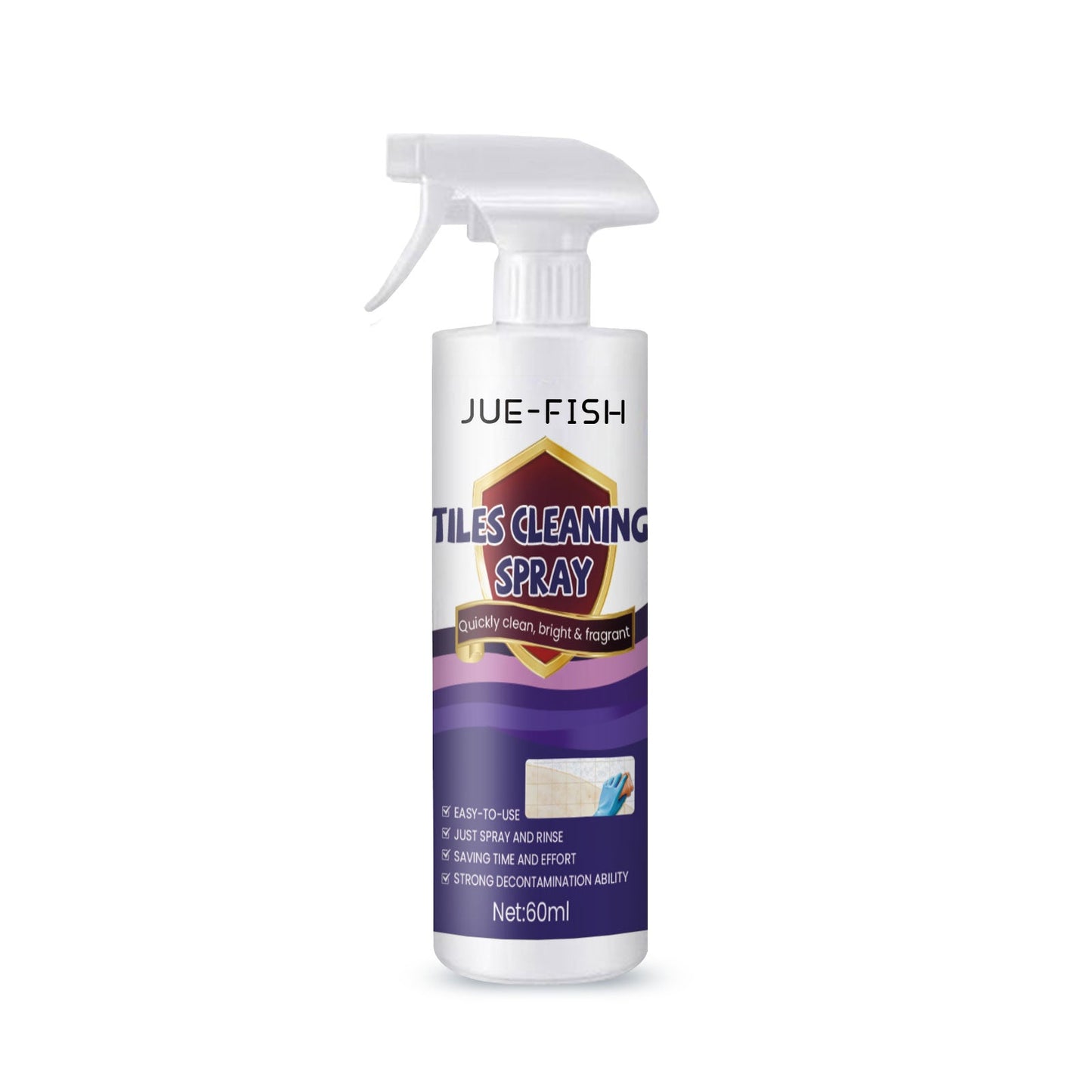Jue-fish Tile Cleaning Spray, Kitchen Bathroom Wall Floor Tile Decontaminating Cleaning Spray - Korvel