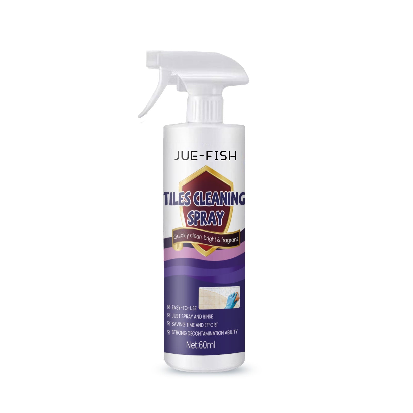 Jue-fish Tile Cleaning Spray, Kitchen Bathroom Wall Floor Tile Decontaminating Cleaning Spray - Korvel