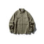 Splicing workwear long sleeved shirt men's loose casual shirt - Korvel