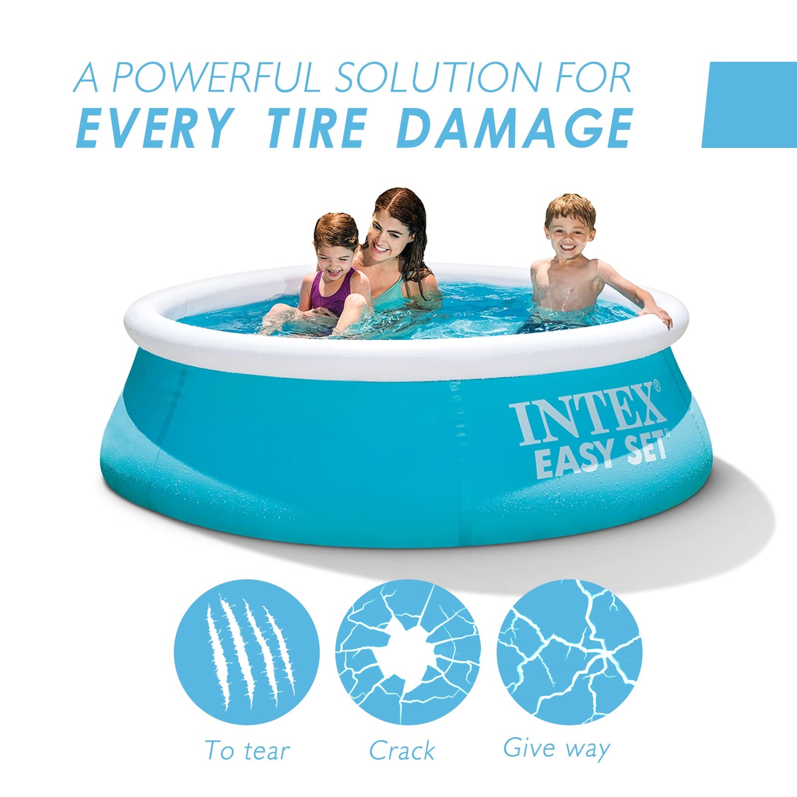 Pool Repair Kit, Swimming Ring Air Cushion Tent Crack Leakage Waterproof Transparent Adhesive Repair Subsidy - Korvel