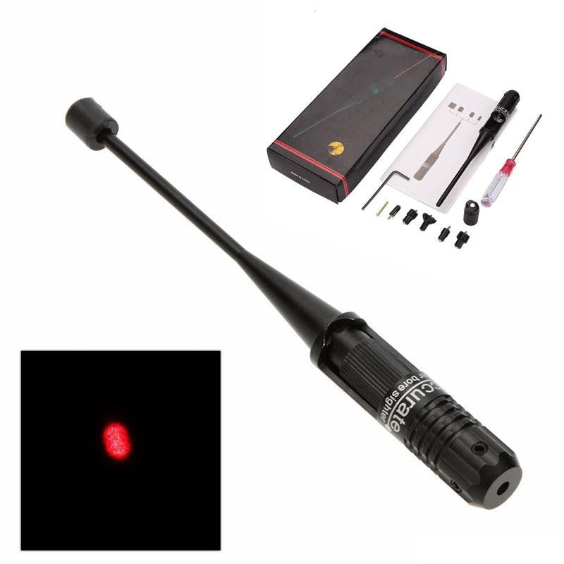 Red Dot Laser Boresighter Bore Sighter Kit for Hunting .22 to .50 Caliber Rifles - Korvel