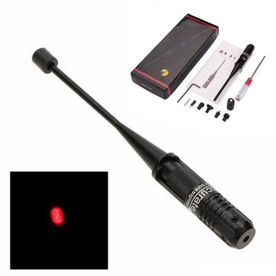 Red Dot Laser Boresighter Bore Sighter Kit for Hunting .22 to .50 Caliber Rifles - Korvel
