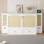 Cama Murphy Grande Blanca con Cajones y Armarios de Almacenamiento