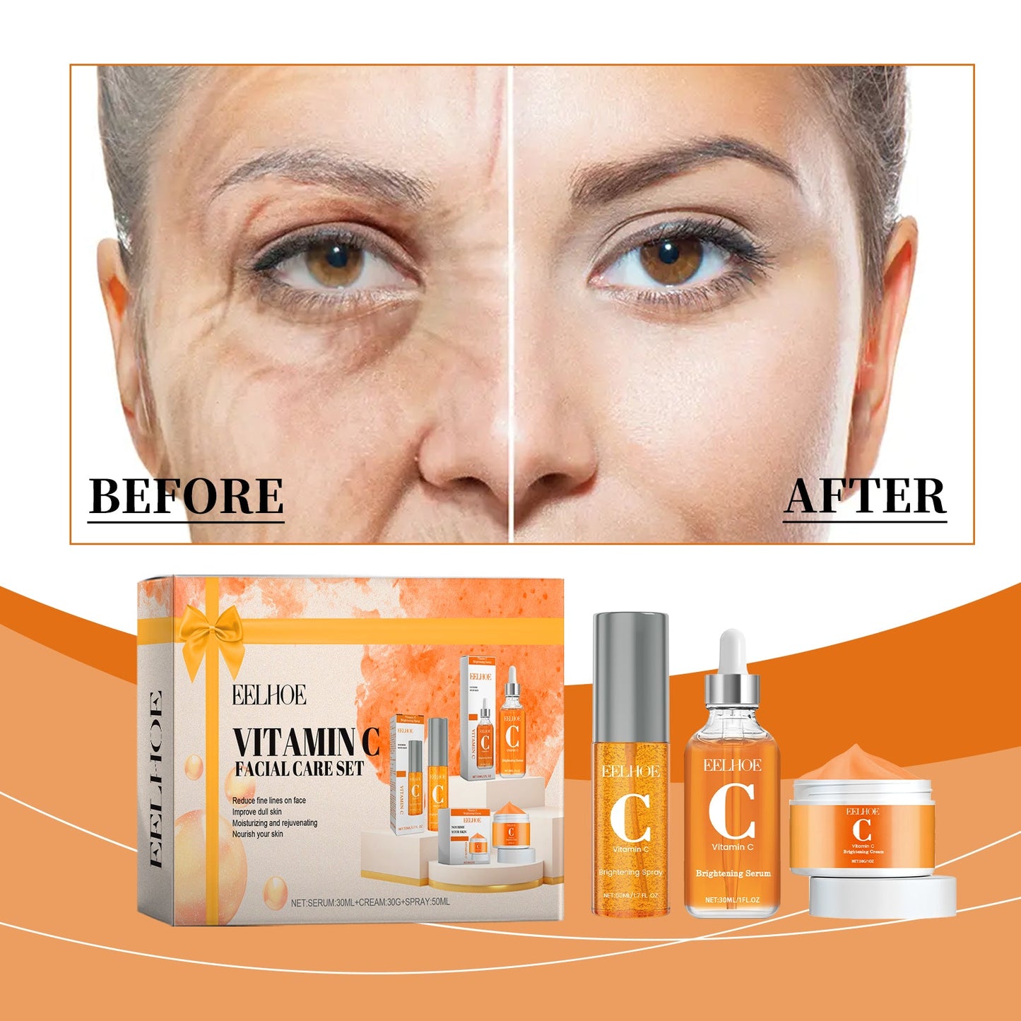 Ensemble de soins de la peau au vitamine C premium
