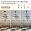 Black  Luxury Crystal Chandelier Modern Chandeliers Lights Fixture Hanging  Pendant Light Fixture for Dining Room Bedroom - Korvel